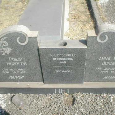 NEL Philip Rudolph 1902-1971 &amp; Anna Maria Johanna MALAN 1904-1978