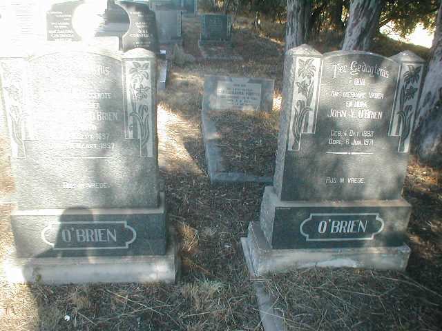 O'BRIEN John Y. 1893-1971 :: O'BRIEN Aletta C.E. nee SMITH 1897-1957