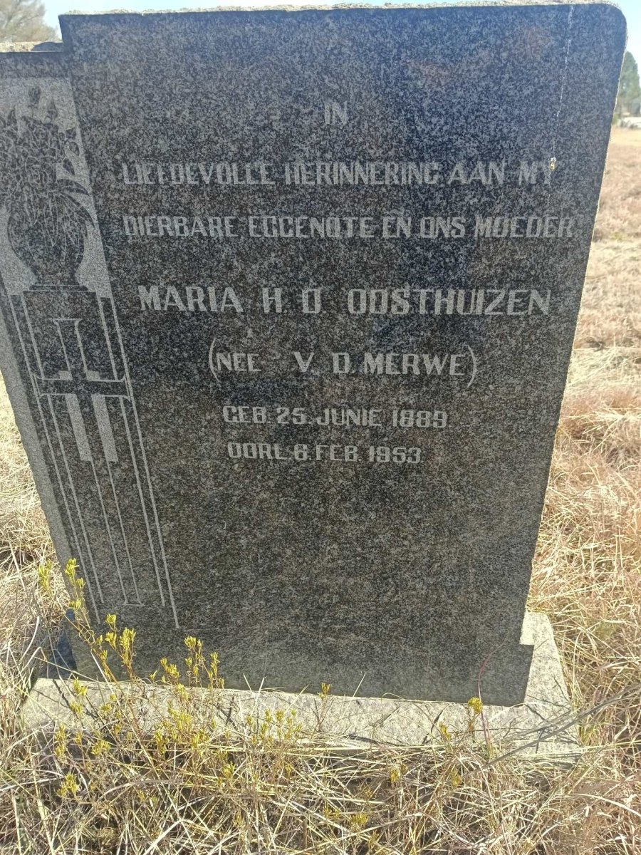 OOSTHUIZEN Maria H.O. nee V.D. MERWE 1889-1953