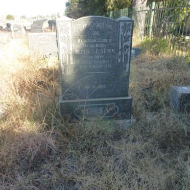 O'BRIEN Aletta C.E. nee SMITH 1897-1957