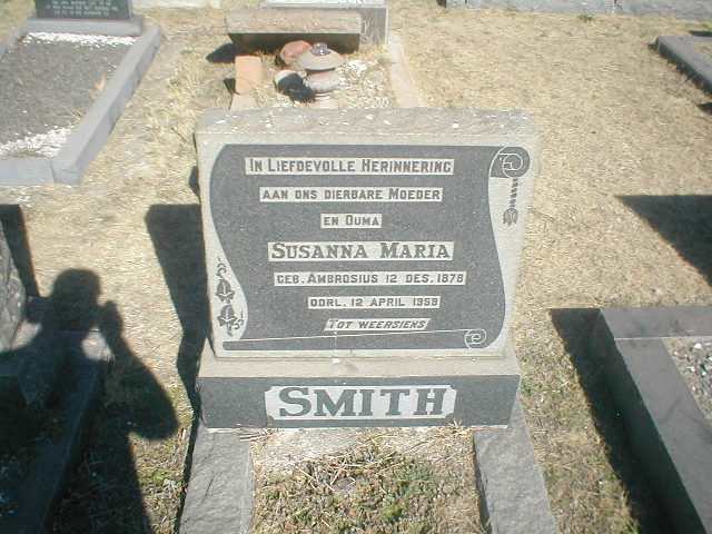 SMITH Susanna Maria nee AMBROSIUS 1878-1959