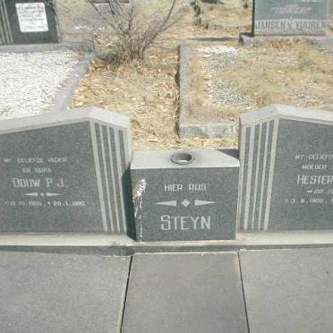 STEYN Douw P.J. 1905-1990 &amp; Hester A.J. DU TOIT 1905-1988