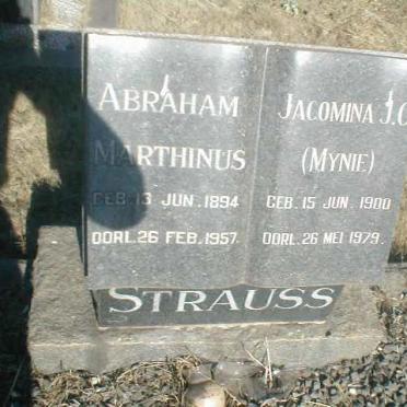 STRAUSS Abraham Marthinus 1894-1957 &amp; Jacomina J.C. 1900-1970