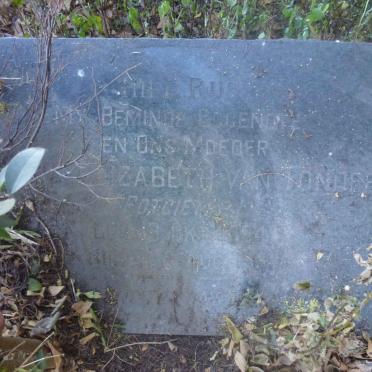 TONDER Elizabeth, van nee POTGIETER 