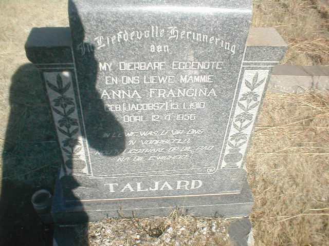 TALJARD Anna Francina geb. JACOBSZ 1910-1956