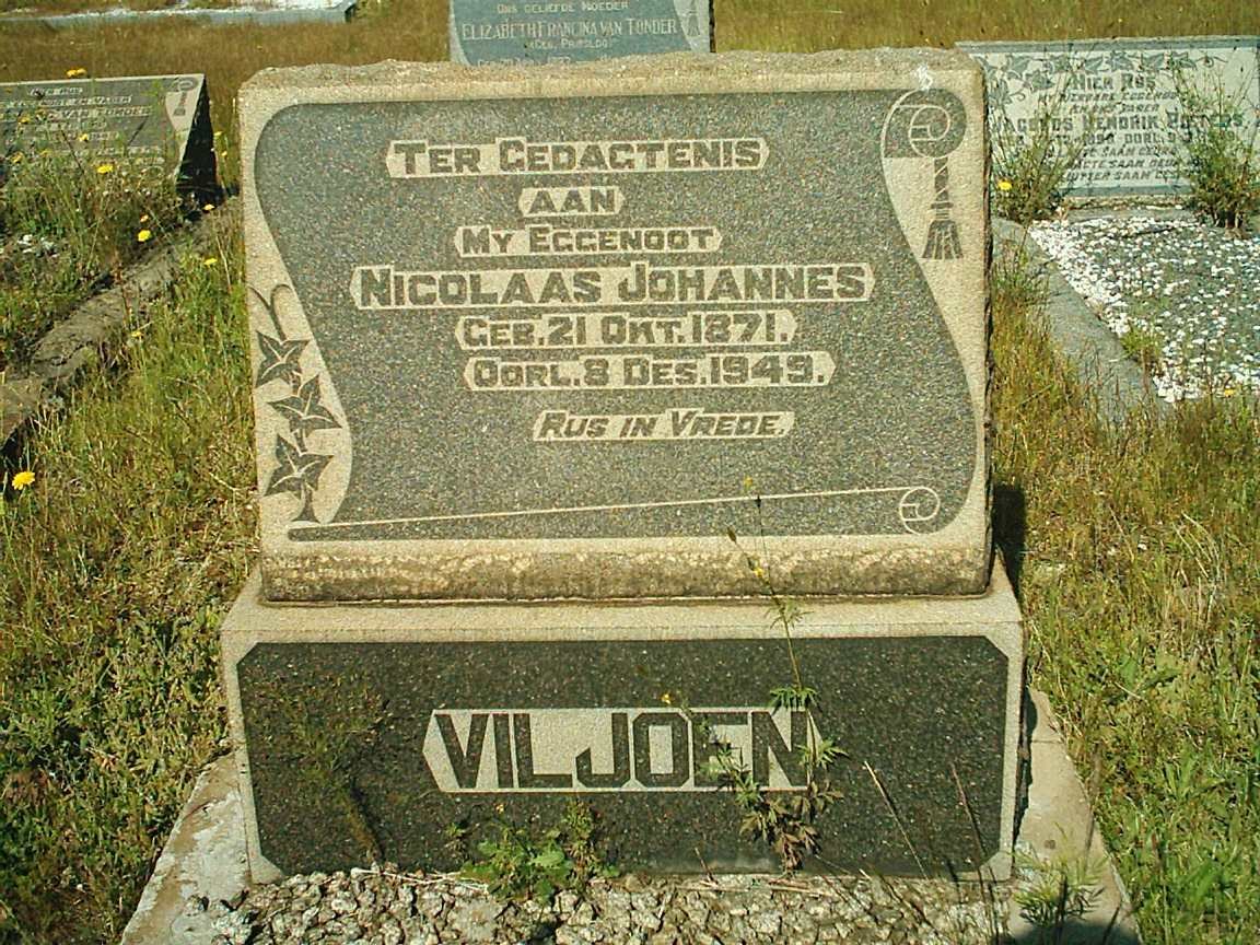 VILJOEN Nicolaas Johannes 1871-1949