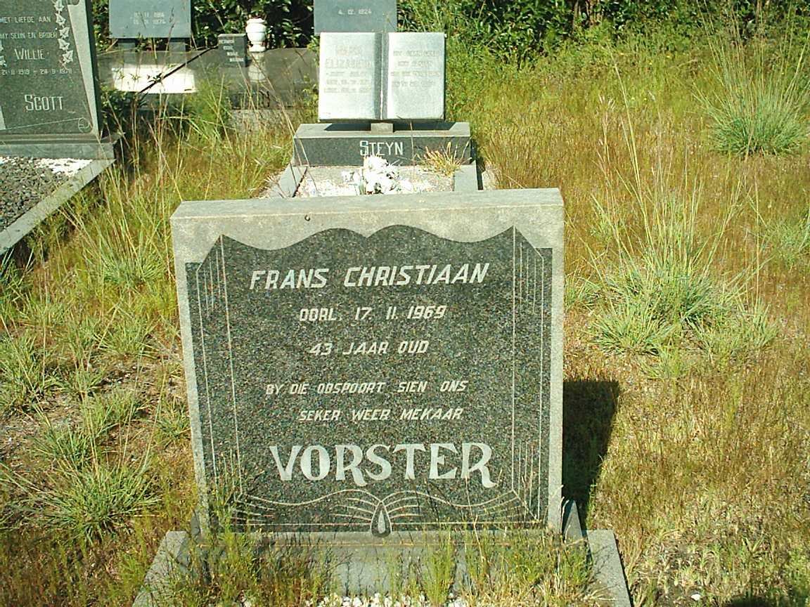VORSTER Frans Christiaan -1969