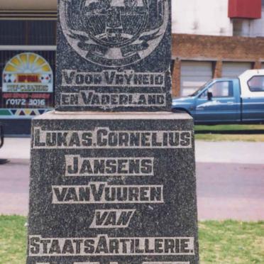 Mpumalanga, BETHAL, Boer War Burgher Memorials