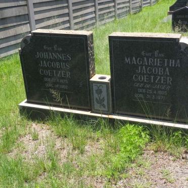 COETZER Johannes Jacobus 1875-1962 &amp; Magarietha Jacoba DE JAGER 1885-1971