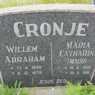 CRONJE Willem Abraham 1899-1979 &amp; Maria Catharina 1908-1981