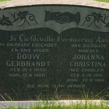 COETZER Douw Gerbrandt 1888-1968 &amp; Johanna Christina GROBLER 1891-1990