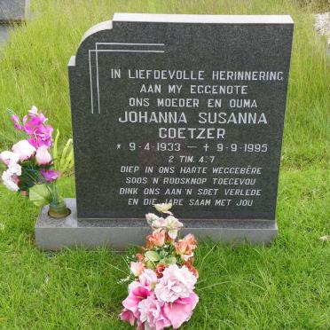 COETZER Johanna Susanna 1933-1995