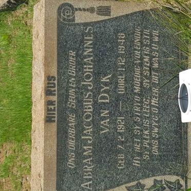 DYK Abram Jacobus Johannes, van 1921-1948