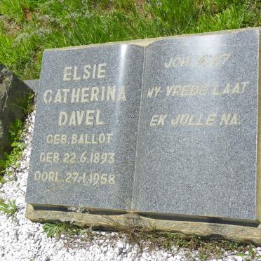 DAVEL Jacobus Stephanus 1894-1957 &amp; Elsie Catherina BALLOT 1893-1958 :: DAVEL 1924-1924