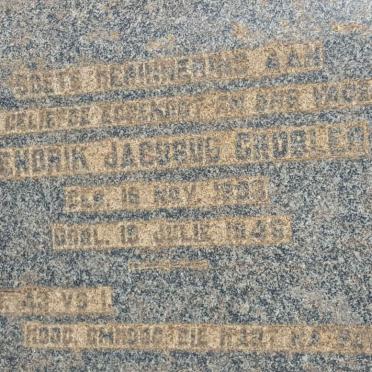 GROBLER Hendrik Jacobus -194?