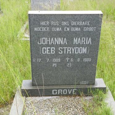 GROVE Johanna Maria nee STRYDOM 1909-1988