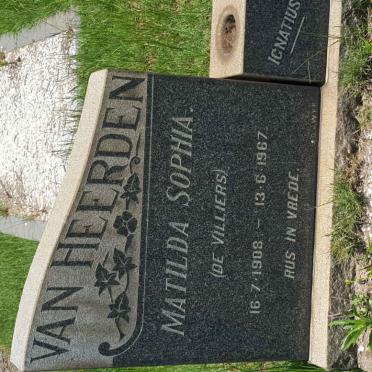 HEERDEN Matilda Sophia, van nee DE VILLIERS 1908-1967