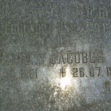 HEERDEN Barend Jacobus, van 1921-1995 &amp; Johanna Elizabeth 1928-