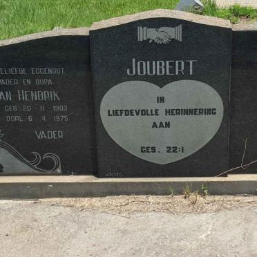 JOUBERT Jan Hendrik 1903-1975 &amp; Elizabeth M.J. 1909-1986