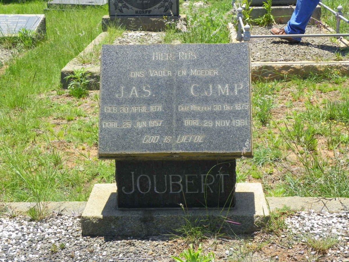 JOUBERT J.A.S. 1871-1957 &amp; C.J.M.P. MULLER 1875-1961