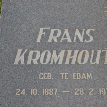 KROMHOUT Frans 1887-1978