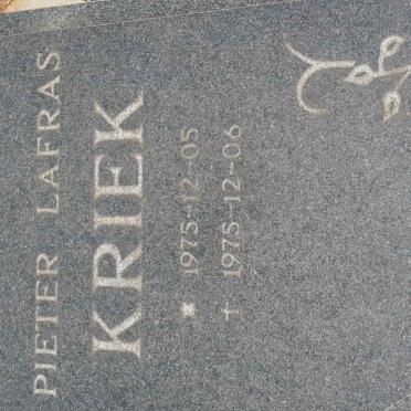 KRIEK Pieter Lafras 1975-1975