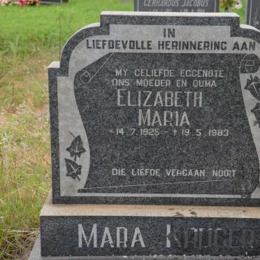 KRUGER Elizabeth Maria 1925-1983