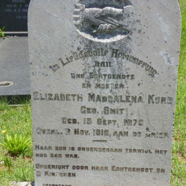 KORB Carl Theodor 1872-1923 &amp; Elizabeth Magdalena SMIT 1873-1918