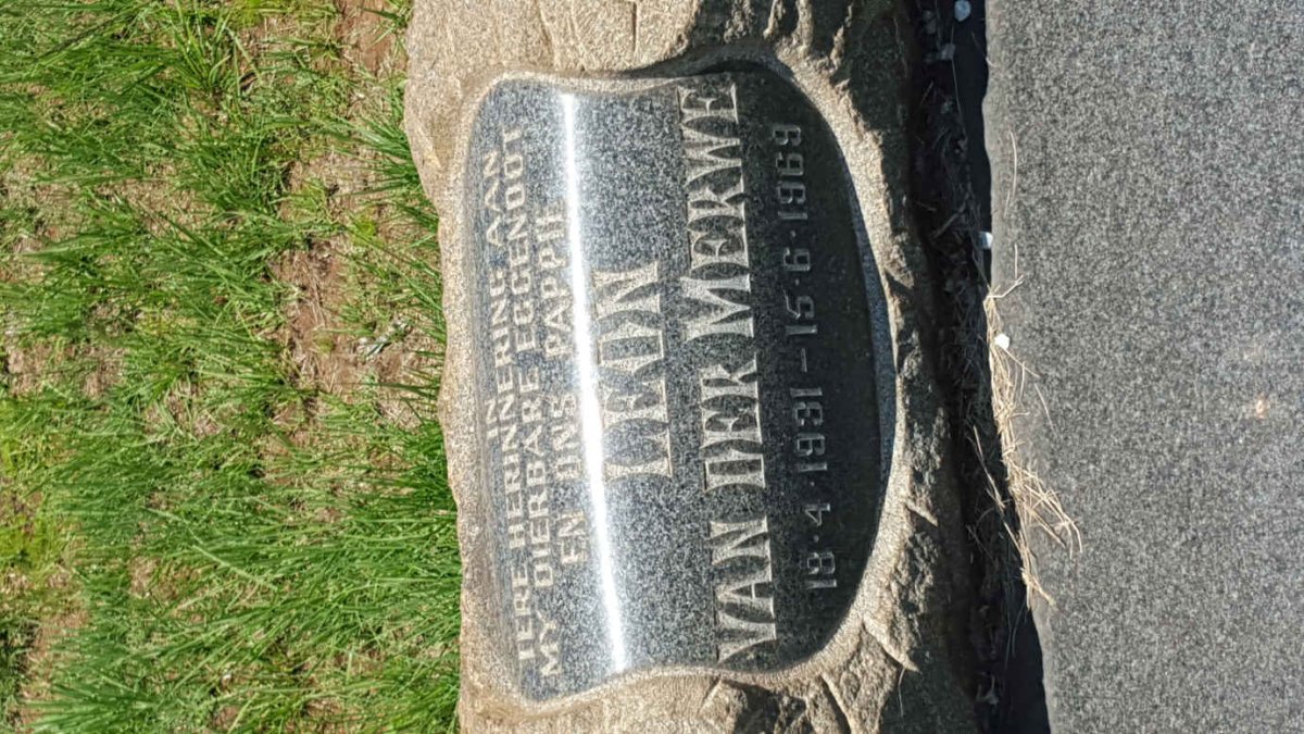 MERWE Leon, van der 1931-1969