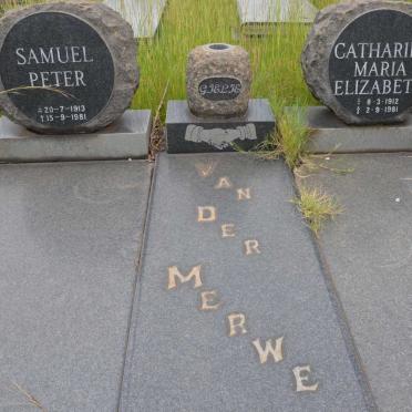 MERWE Samuel Peter, van der 1913-1981 &amp; Catharina Maria Elizabeth 1912-1981