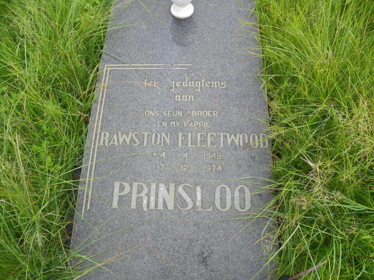 PRINSLOO Rawston Fleetwood 1949-1974