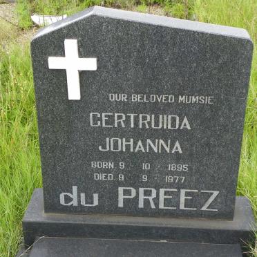 PREEZ Gertruida Johanna, du 1895-1977
