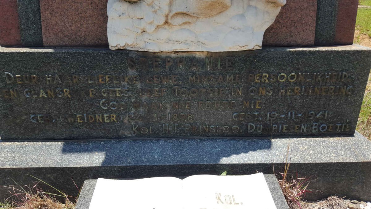PRINSLOO H.F. 1890-1966 &amp; Stephanie WEIDNER 1898-1941