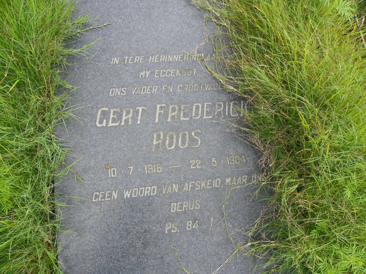 ROOS Gert Frederick 1916-1984