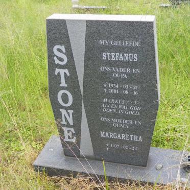 STONE Stefanus 1934-2001 &amp; Margaretha 1937-