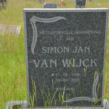 WIJCK Simon Jan, van 1920-2003