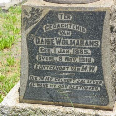 WOLMARANS Danie 1885-1918