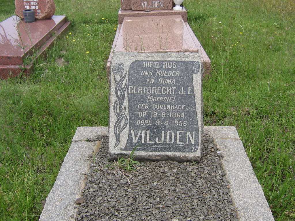 VILJOEN Gerbrecht J.E. nee DUVENHAGE 1864-1956