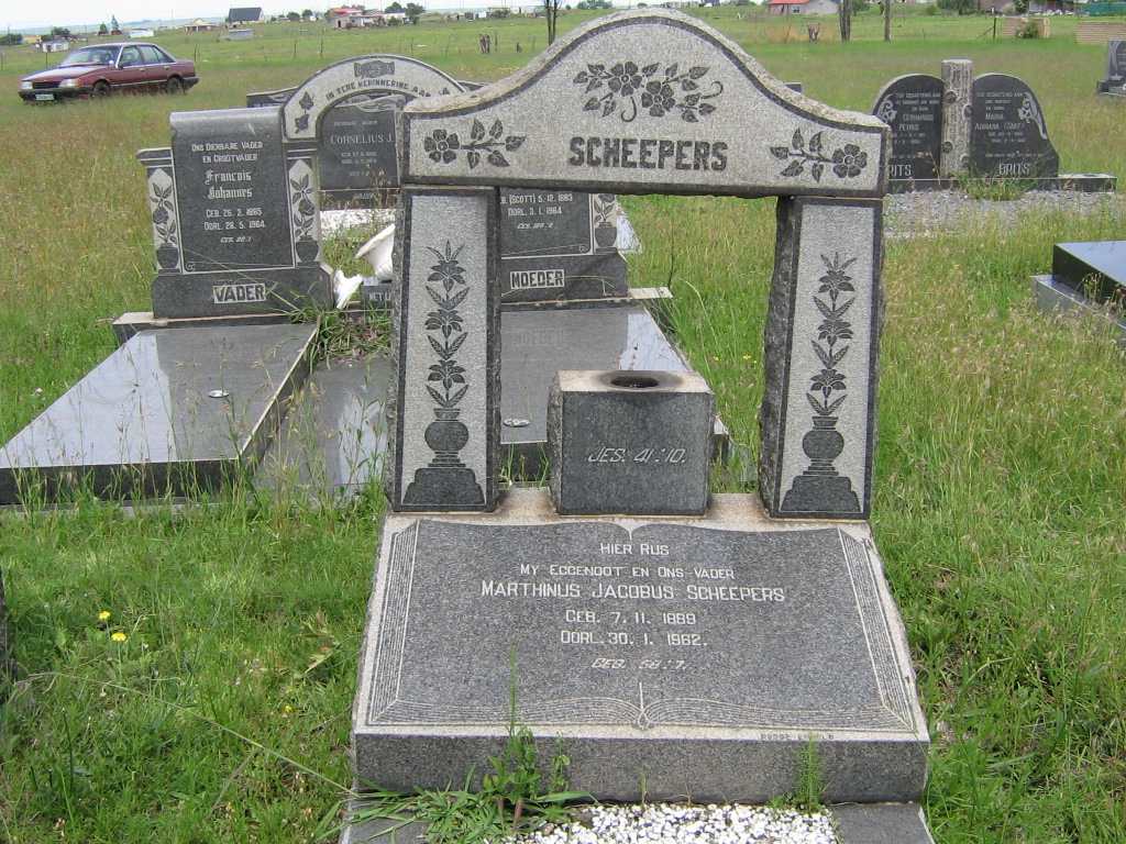SCHEEPERS Marthinus Jacobus 1889-1962