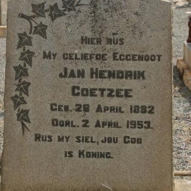 COETZEE Jan Hendrik 1882-1953
