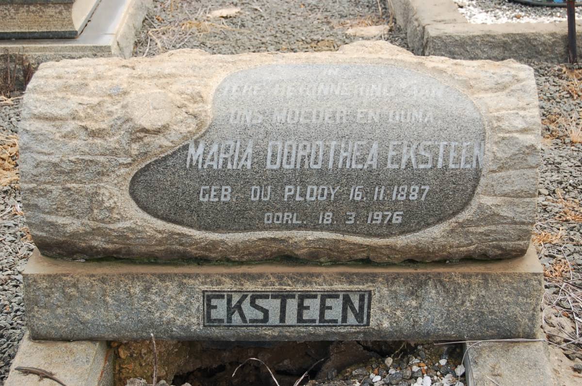 EKSTEEN Maria Dorothea nee DU PLOOY 1887-1976
