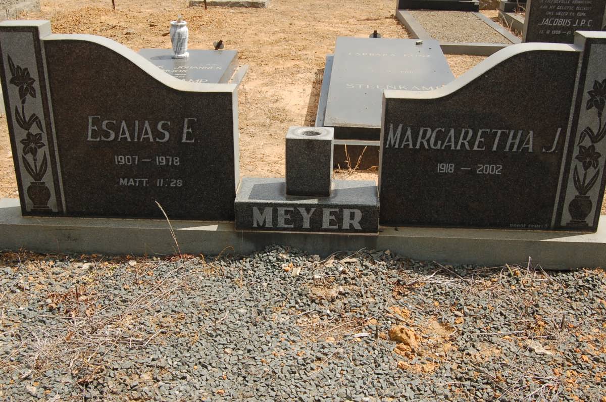 MEYER Esaias E. 1907-1978 &amp; Margaretha J. 1918-2002
