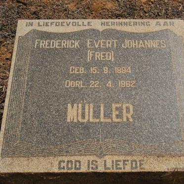 MULLER Frederick Evert Johannes 1894-1962