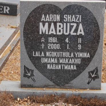 MABUZA Aaron Shazi 1961-2000