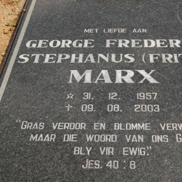 MARX George Frederik Stephanus 1957-2003