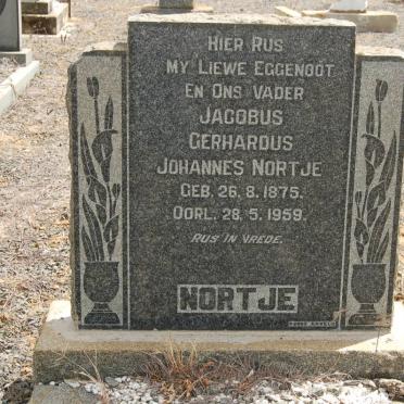NORTJE Jacobus Gerhardus 1875-1959