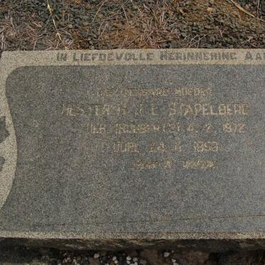 STAPELBERG Hester H.J.L. 1872-195?