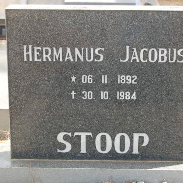 STOOP Hermanus Jacobus 1892-1984