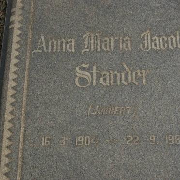 STANDER Anna Maria Jacoba nee JOUBERT 1904-1986