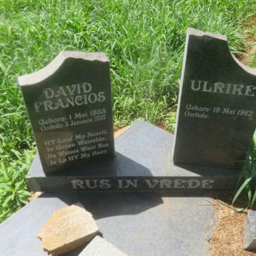 ? David Francios 1933-2007 &amp; Ulrike 1962-